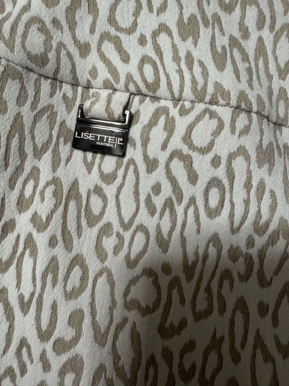 Lisette L Montréal Pull-On Pants Savanna Animal Print Tan Size 8 NWT - Picture 7 of 7